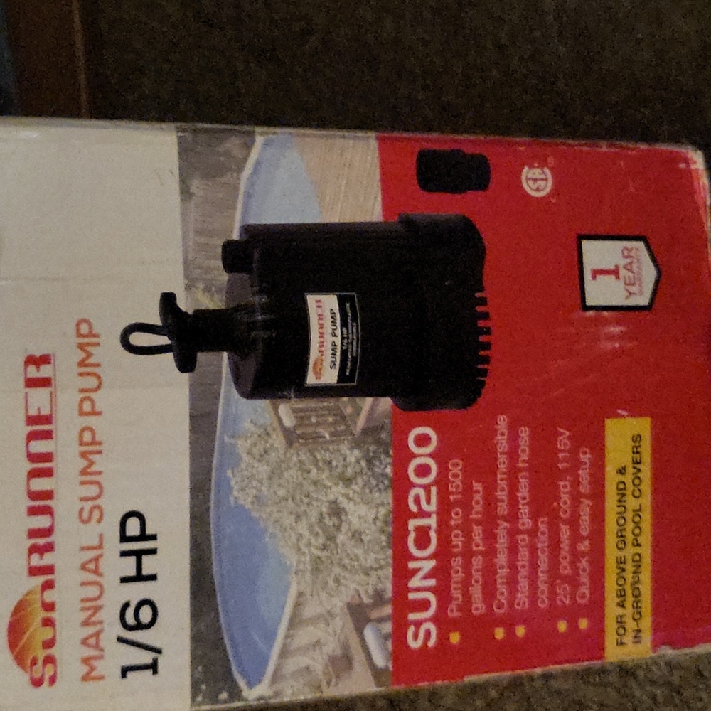 Pool pump 1/6HP